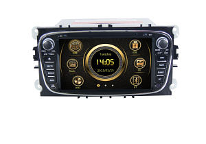 Штатная магнитола CARMEDIA QR-7005 DVD Ford Focus II, Mondeo, S-MAX, Galaxy, Tourneo/Transit Connect черный