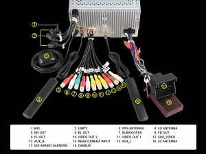 Штатная магнитола CARMEDIA OL-7296 DVD Ford Focus II, Mondeo, S-MAX, Galaxy, Tourneo/Transit Connect (цвет панели: черный)