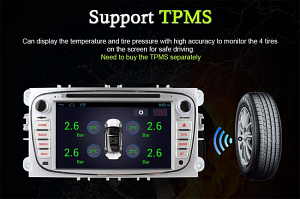 Штатная магнитола CARMEDIA OL-7296 DVD Ford Focus II, Mondeo, S-MAX, Galaxy, Tourneo/Transit Connect (цвет панели: черный)