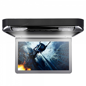 Автомобильный потолочный монитор 13.3 со встроенным Full HD медиаплеером ERGO ER13S-DVD (черный)