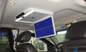 Автомобильный потолочный монитор 17.3 со встроенным Full HD медиаплеером ERGO ER17S (серый)