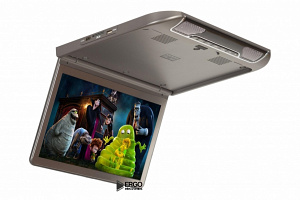 Автомобильный потолочный монитор 13.3 со встроенным Full HD медиаплеером ERGO ER13S (серый)