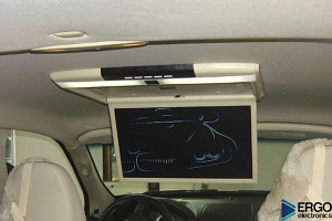 Автомобильный потолочный монитор 15.6 со встроенным Full HD медиаплеером ERGO ER15S (бежевый)