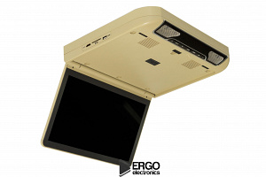 Автомобильный потолочный монитор 13.3 со встроенным Full HD медиаплеером ERGO ER13S-DVD (бежевый)