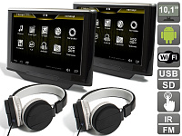 Комплект навесных мониторов на подголовник с диагональю 10.1 AVIS Electronics AVS1010HD (#04) на Android для автомобилей BMW X5 E70 (2010-2013) / X6 E71 (2012-2014)