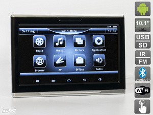 Навесной монитор на подголовник с сенсорным экраном 10.1 на ОС Android AVIS Electronics AVS1089AN
