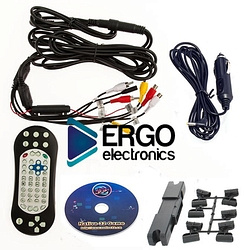Навесной монитор на подголовник с диагональю 9 и встроенным DVD плеером ERGO ER9L (серый)
