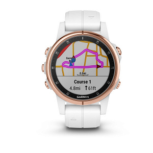 GPS-часы Garmin fenix 5S Plus SapphWht Rose Gold w/Wht BndGPSEMEA