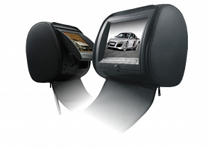 Подголовник с монитором 7 и встроенным DVD плеером FarCar-Z008 (Black)"