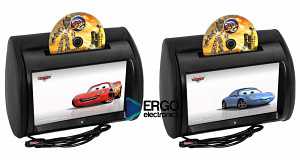 Комплект автомобильных DVD подголовников 9  ERGO ER901HD"