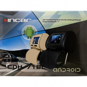 Комплект автомобильных DVD подголовников 7 на застежках  Incar CDH-71 BL"